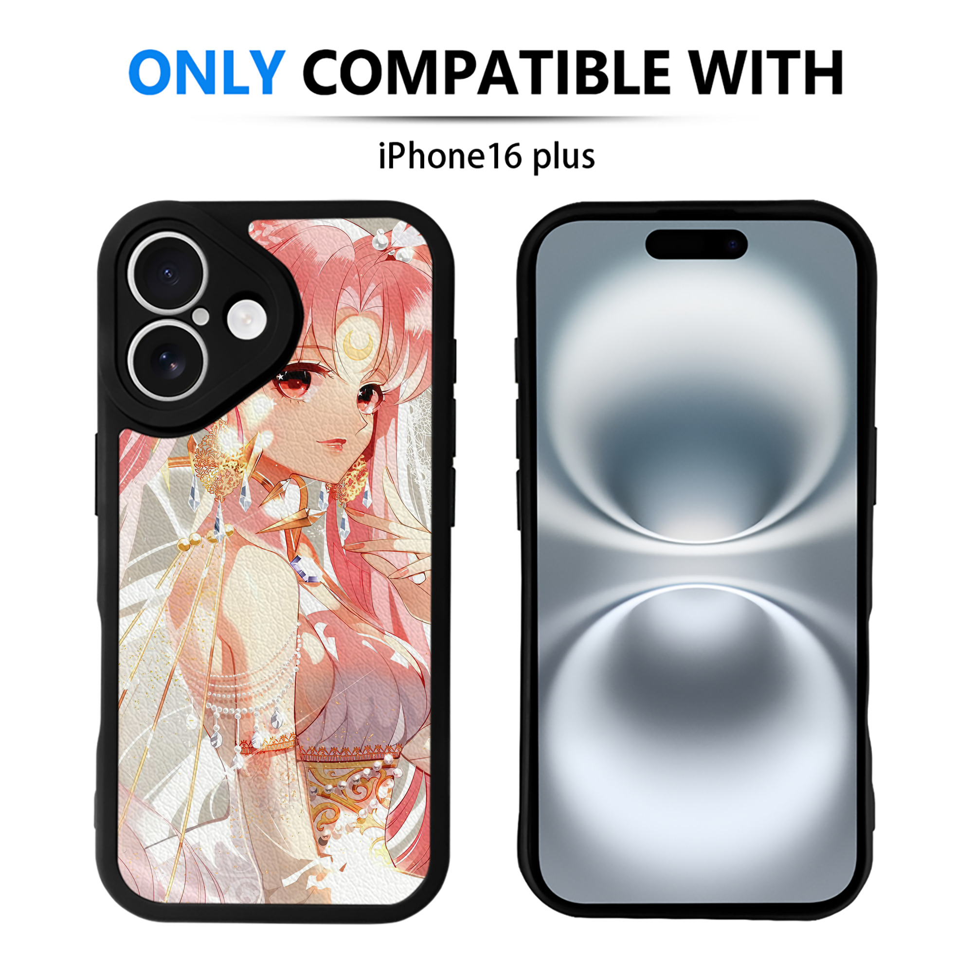 （画像用） 美少女戦士セーラームーン Sailor Moon 【iPhone 16シリーズ対応】シリコンスマホケース（レザー調） 材質：シリコン